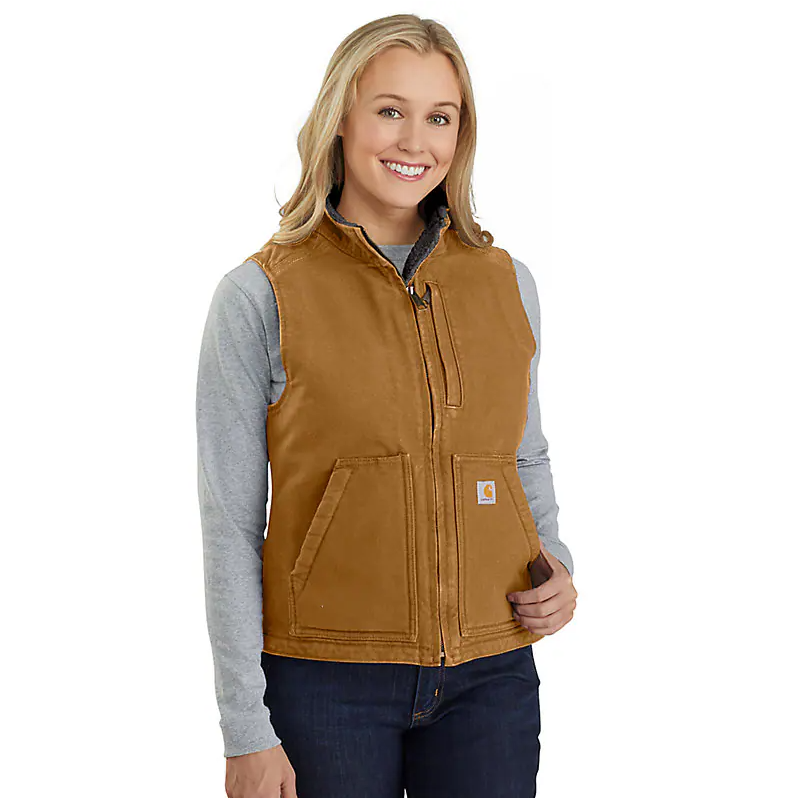 Women's Carhartt Duck Sherpa Lined Mock Neck Vest