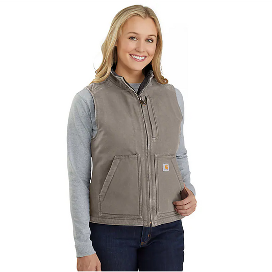 Women's Carhartt Duck Sherpa Lined Mock Neck Vest
