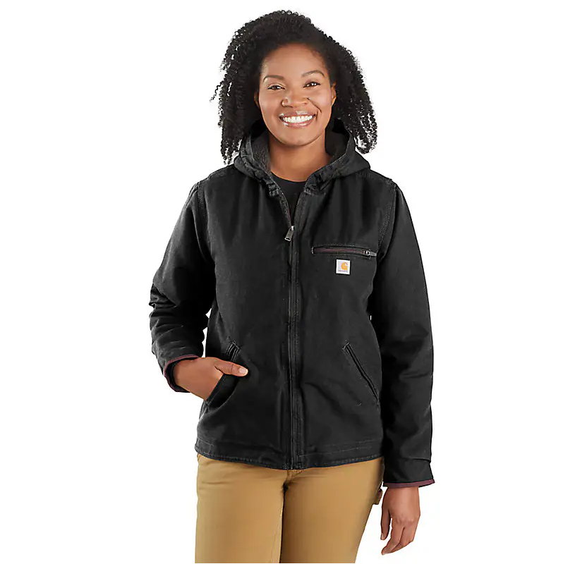 Women's Carhartt Washed Duck Sherpa Lined Jacket