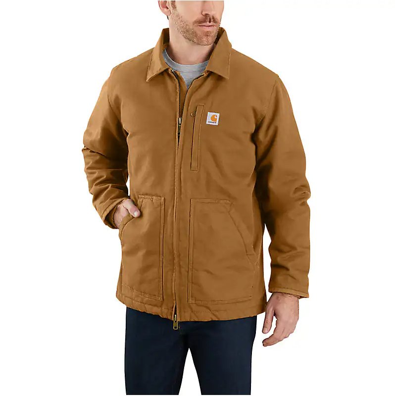 Men's Carhartt Washed Duck Sherpa Lined Coat