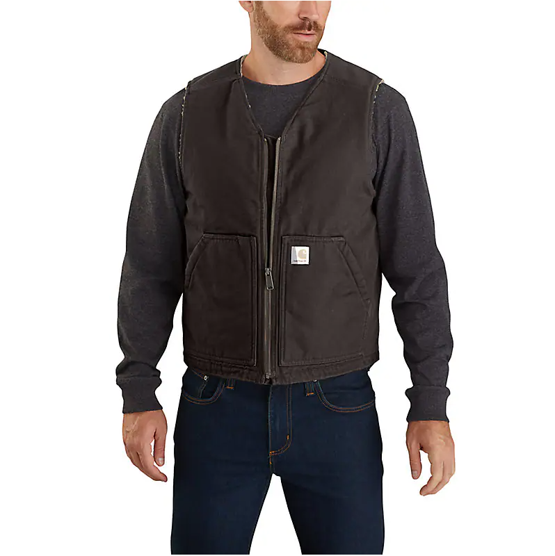 Men's Carhartt Washed Duck Sherpa Lined Vest