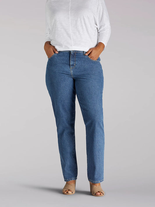 Women's Lee 100% Cotton Straight Leg Jean - Plus