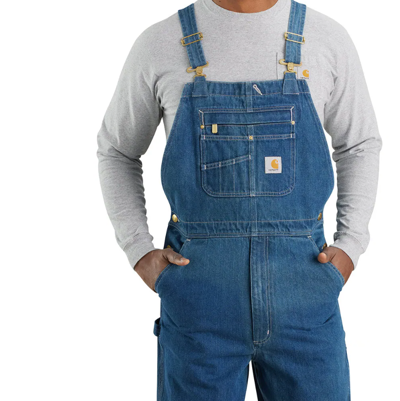 Carhartt Men’s Bib Denim Overalls Blue 44 store x 30