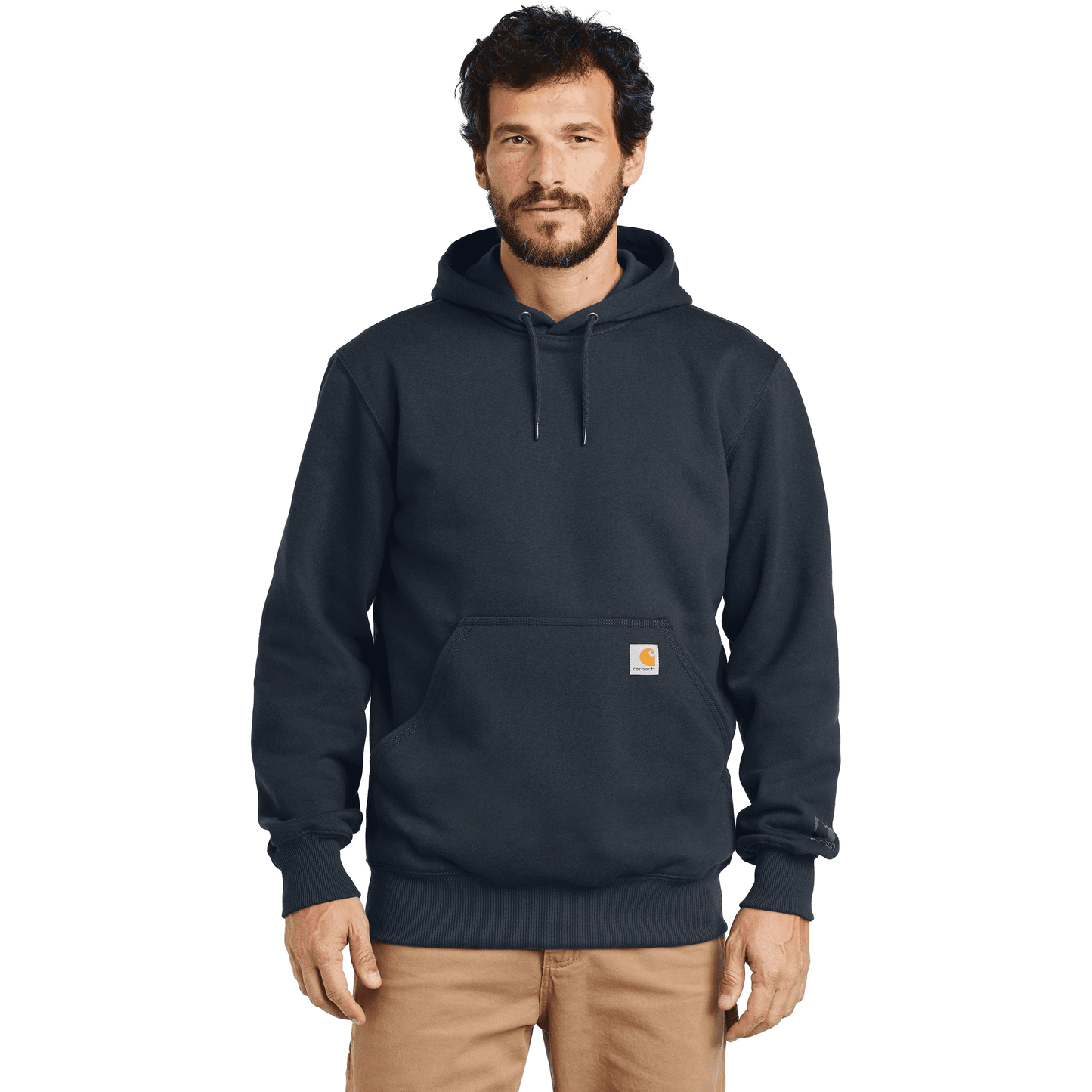 Carhartt Rain Defender Paxton Hooded Heavyweight Sweatshirt - NAVY COLOR