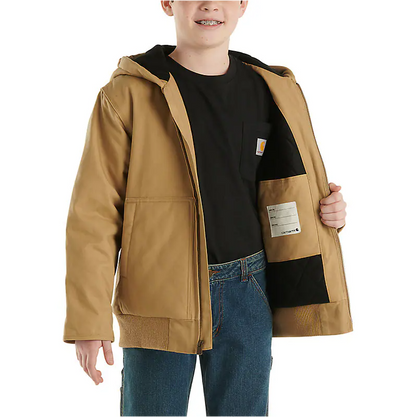 Carhartt Boys' Hooded Quilt-Lined Insulated Duck Jacket (Child & Youth)