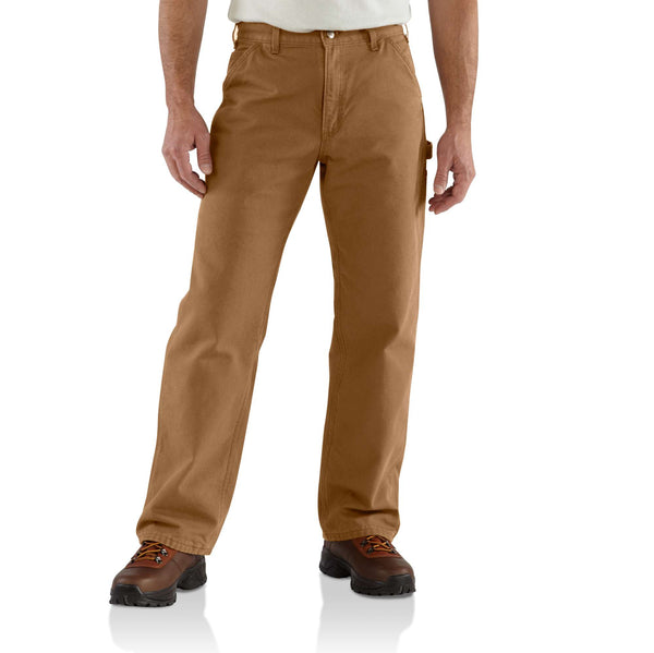 Carhartt Men's Flannel Lined Washed Twill Dungaree Pants